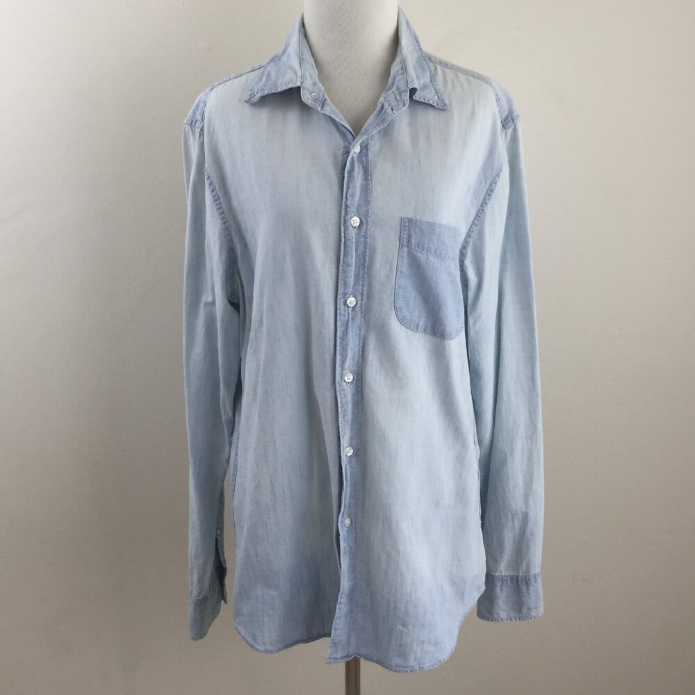 J. Crew Slim Chambray Button Up Shirt m